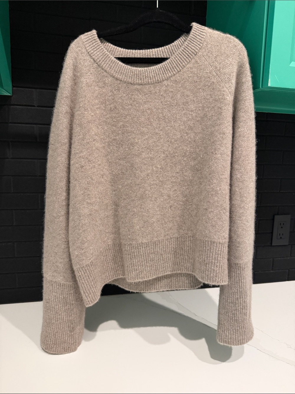 Cashmere Crewneck Sweater in Taupe